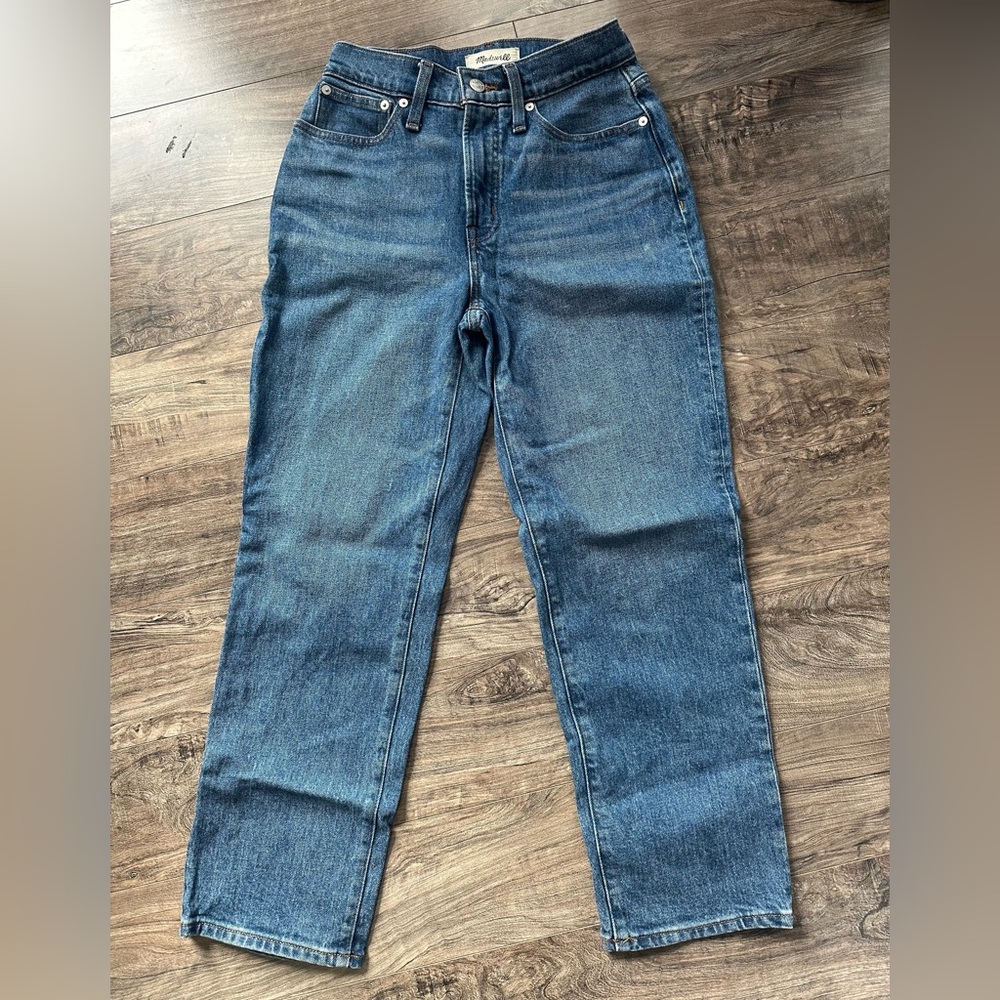 Madewell Blue Denim Straight Jeans